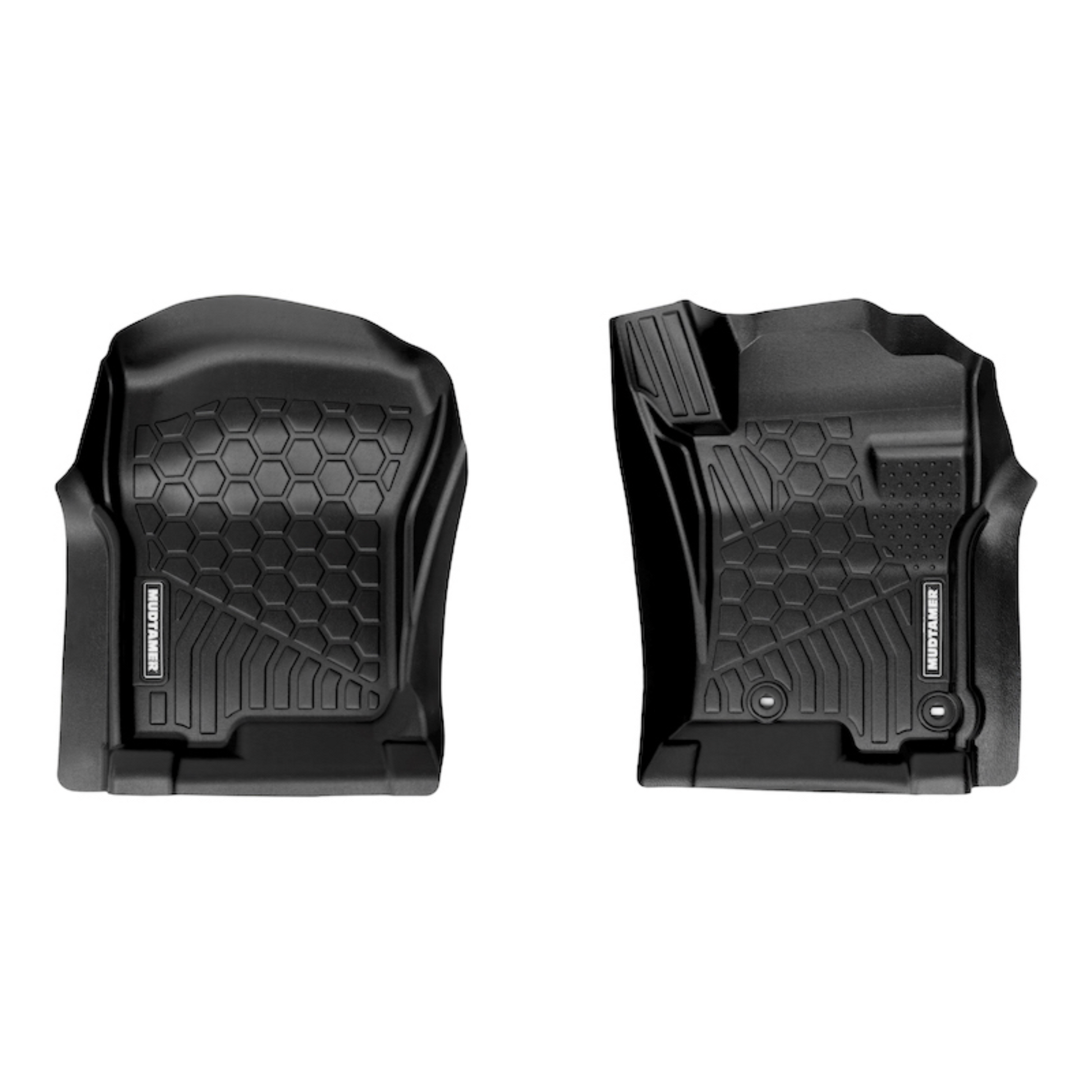 Front set of MUDTAMER floor mats for a Toyota Prado 150 on a white background