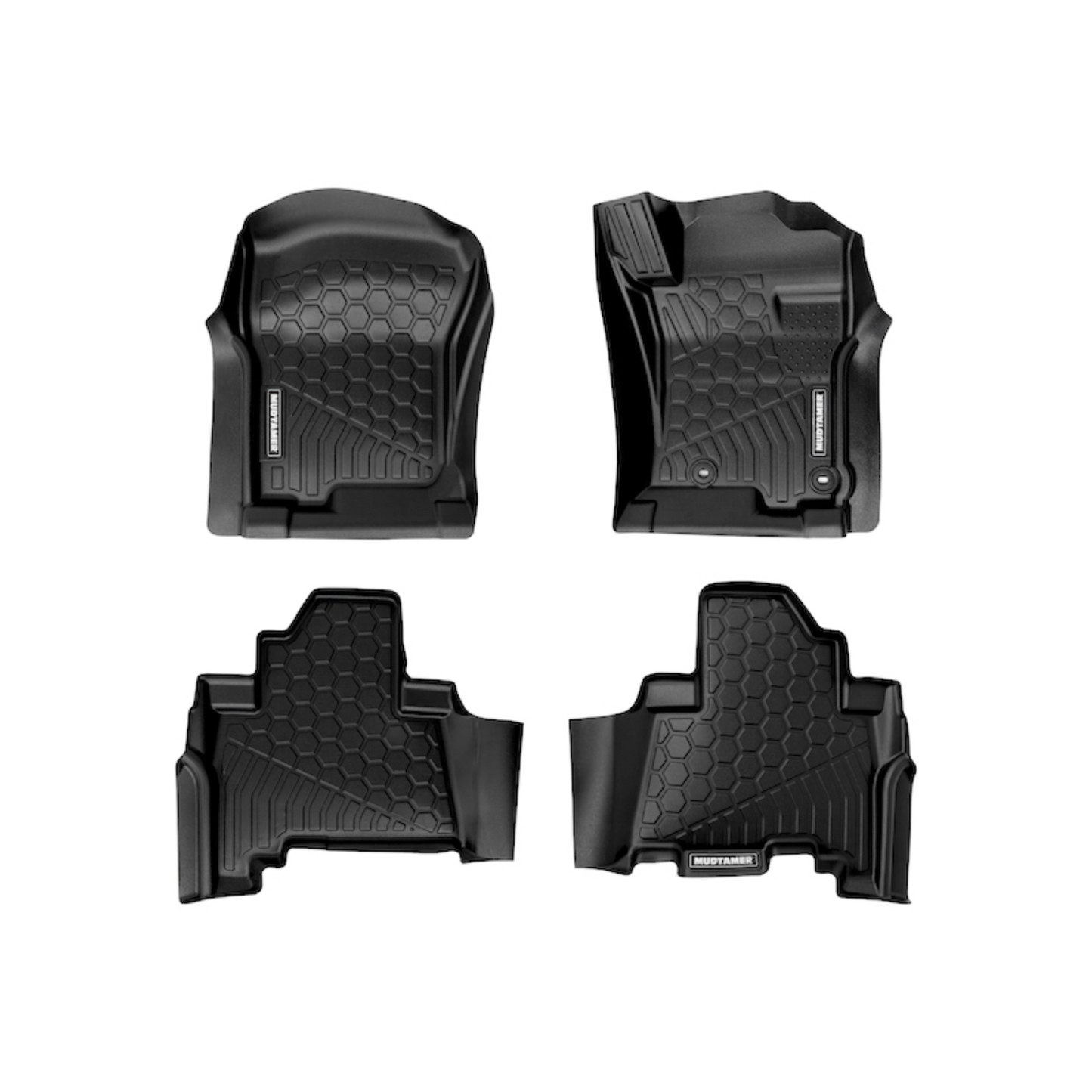 Full set of MUDTAMER floor mats for a Toyota Prado 150 on a white background