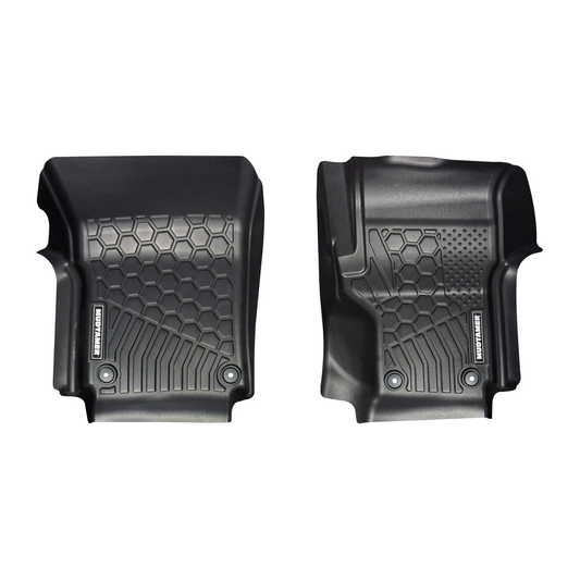 Front set of MUDTAMER floor mats for a VW Amarok on a white background